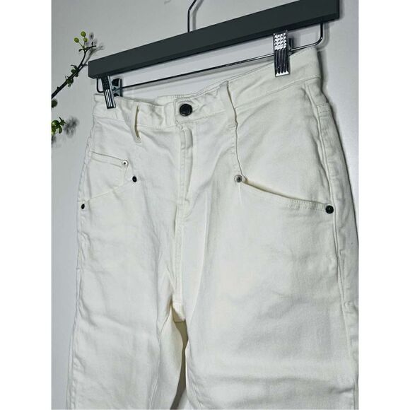 Helmut Lang White Crop Boyfriend Jeans Raw Hem - Picture 5 of 13